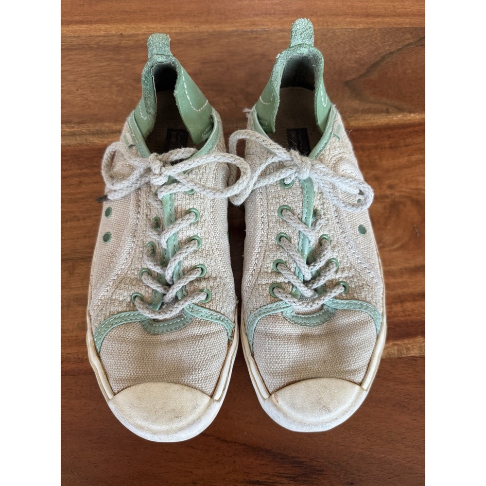 Patagonia Women's Patrol Cream Natural Hemp Green Leather Sneakers Size 7.5